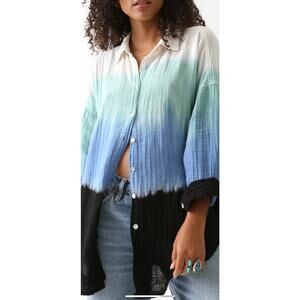 Electric & Rose Womens Oversized Sz XS Ombre Preppy Beachy Streetwear Vacation